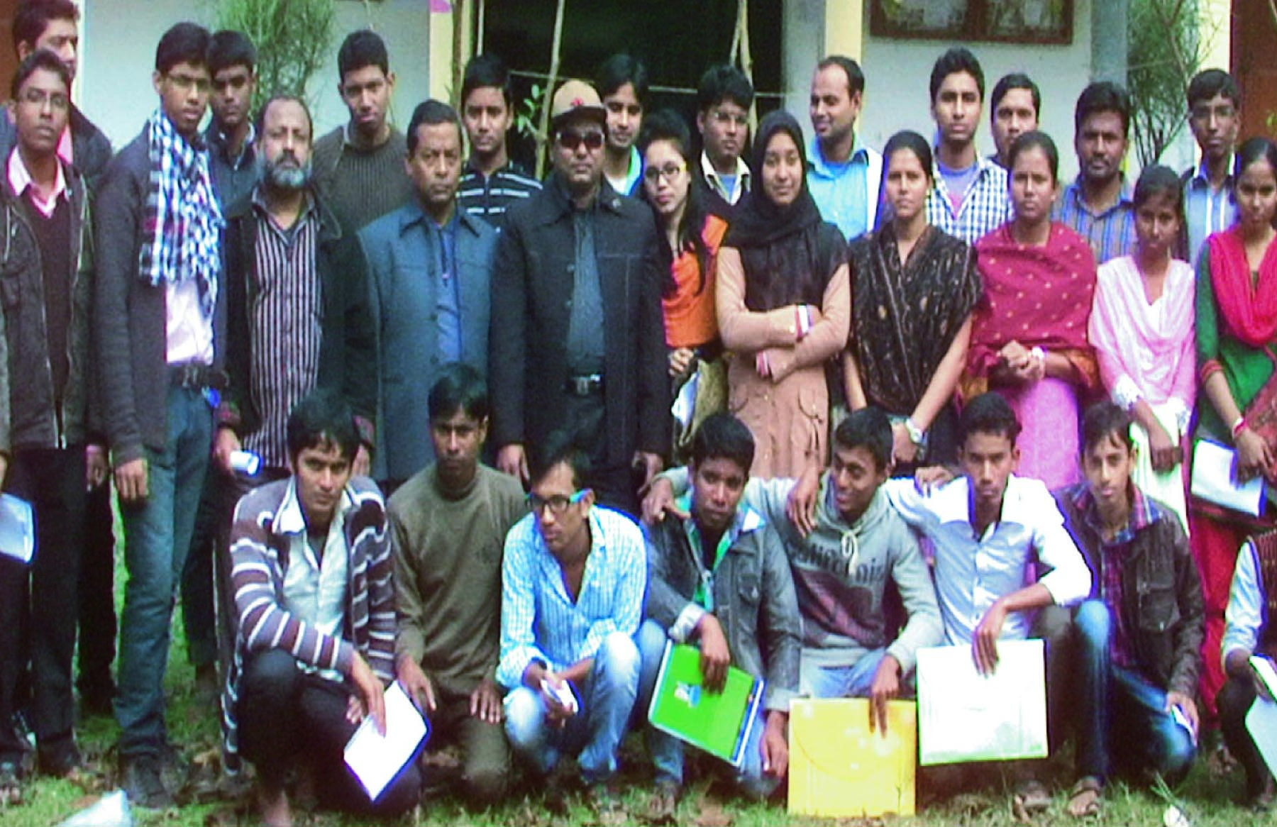 In the picture- Students participated in the final examination of the Bangladesh Technical Education Board are seen with Chairman Begamganj-Sonaimuri Shikkha O Sastha Unnayan Foundation and princial Begumganj Technical and Computer Institute Principal Gias Uddin Mithu.